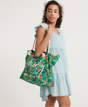 Superdry Printed Rope Tote Női Táska Zöld | ZMTWH8251